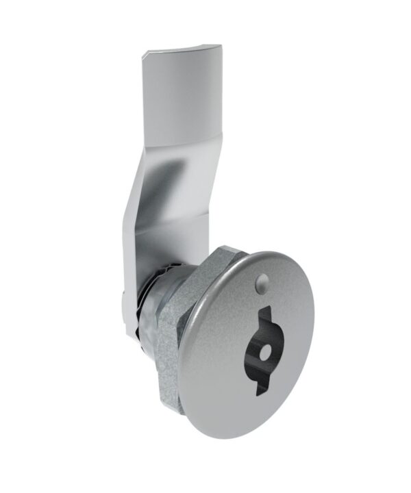 Southco Quarter-Turn Cam Latch, 3 mm Double Bitted Recess, 10mm (.39 in) Grip, Not Sealed, Zinc Alloy, Chrome Plated, Bright