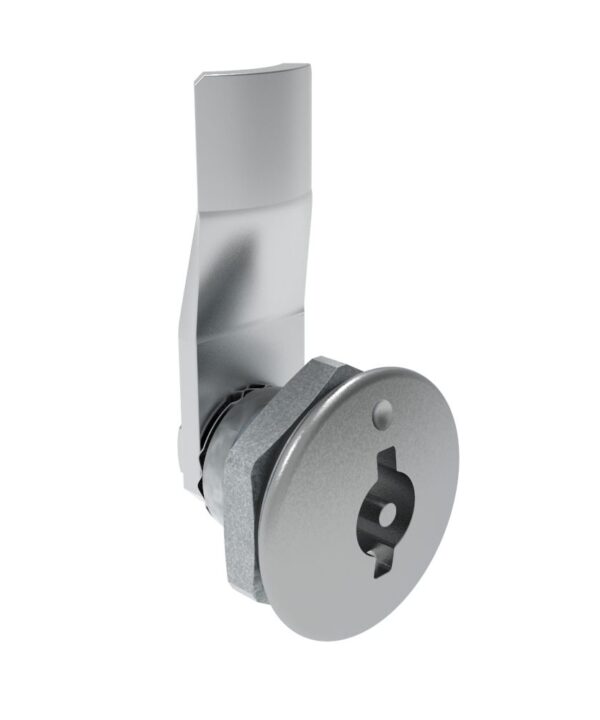 Southco Quarter-Turn Cam Latch, 3 mm Double Bitted Recess, 12mm (.47 in) Grip, Sealed, Zinc Alloy, Chrome Plated, Bright