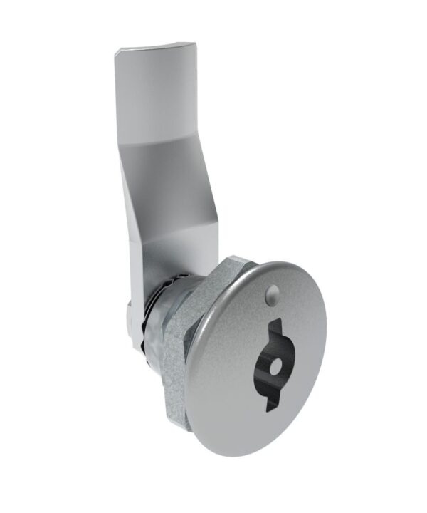 Southco Quarter-Turn Cam Latch, 3 mm Double Bitted Recess, 18mm (.71 in) Grip, Not Sealed, Zinc Alloy, Chrome Plated, Bright