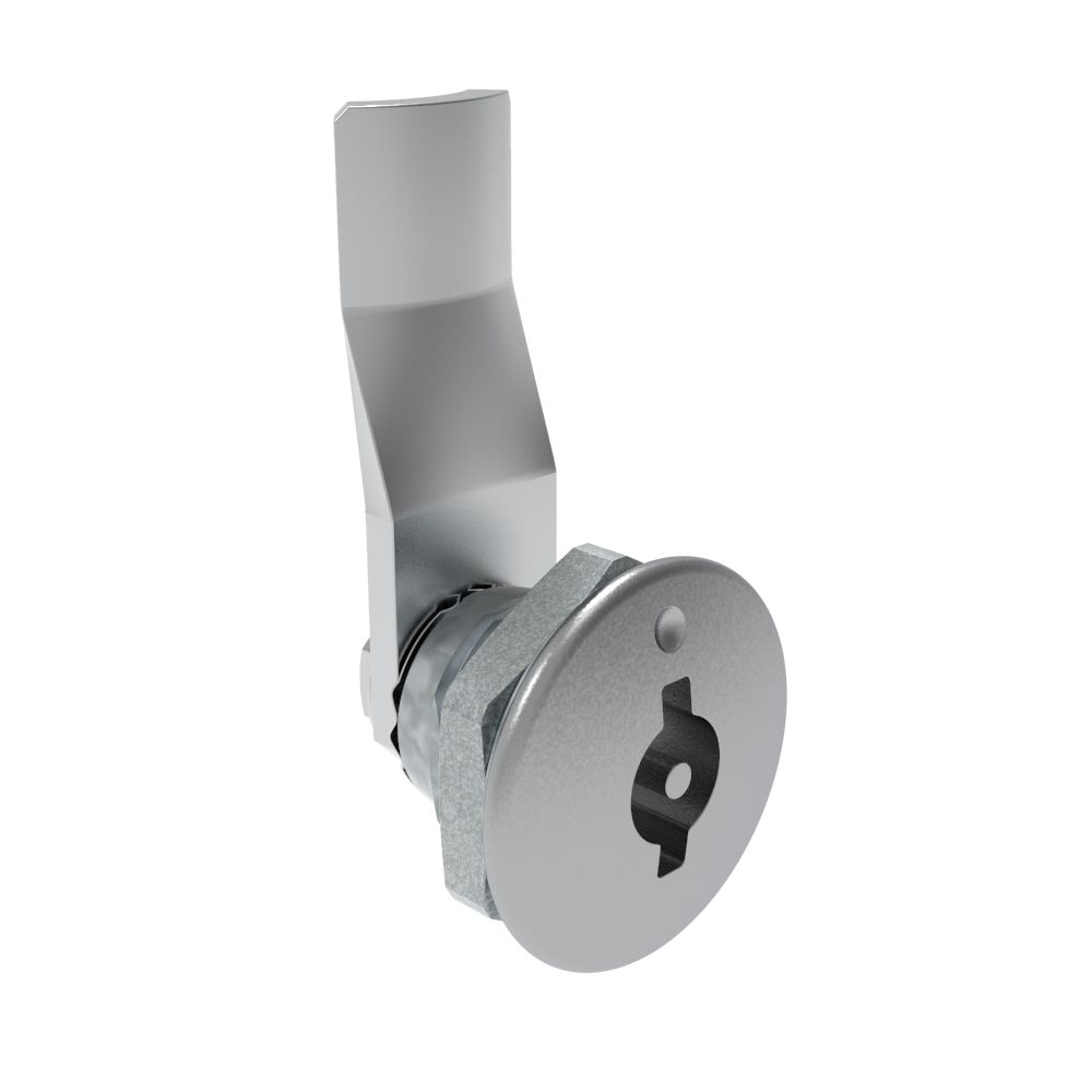 Southco Quarter-Turn Cam Latch, 3 mm Double Bitted Recess, 18mm (.71 in) Grip, Not Sealed, Zinc Alloy, Chrome Plated, Bright