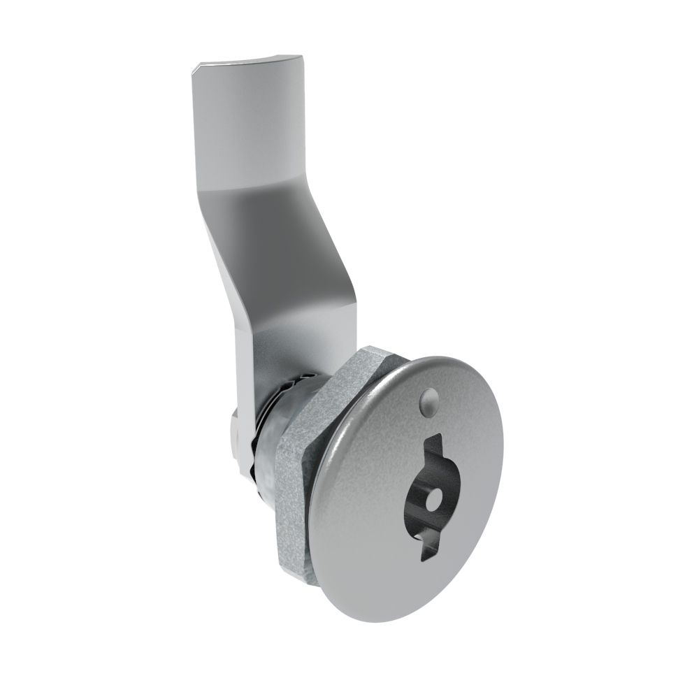 Southco Quarter-Turn Cam Latch, 3 mm Double Bitted Recess, 22mm (.87 in) Grip, Sealed, Zinc Alloy, Chrome Plated, Bright