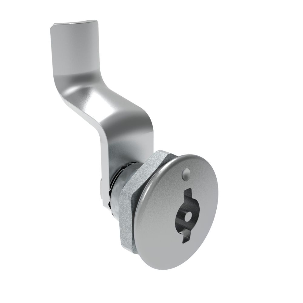 Southco Quarter-Turn Cam Latch, 3 mm Double Bitted Recess, 36mm (1.42 in) Grip, Sealed, Zinc Alloy, Chrome Plated, Bright