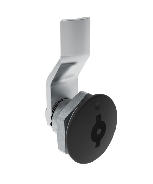 Southco Quarter-Turn Cam Latch, 3 mm Double Bitted Recess, 6mm (.24 in) Grip, Sealed, Zinc Alloy, Powder Coat, Black