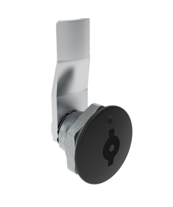 Southco Quarter-Turn Cam Latch, 3 mm Double Bitted Recess, 12mm (.47 in) Grip, Not Sealed, Zinc Alloy, Powder Coat, Black