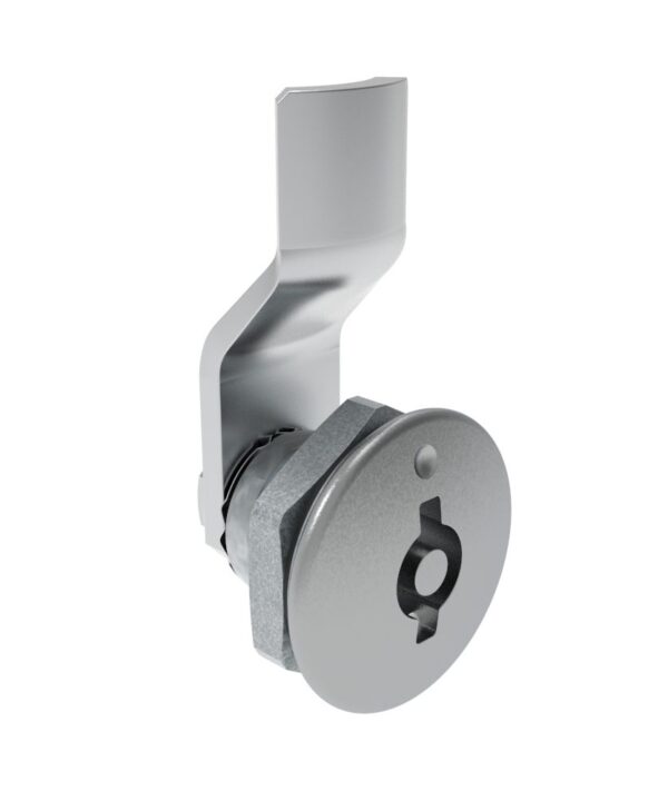 Southco Quarter-Turn Cam Latch, 5 mm Double Bitted Recess, 4mm (.16 in) Grip, Sealed, Zinc Alloy, Chrome Plated, Bright