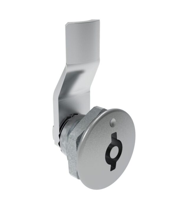 Southco Quarter-Turn Cam Latch, 5 mm Double Bitted Recess, 8mm (.31 in) Grip, Not Sealed, Zinc Alloy, Chrome Plated, Bright