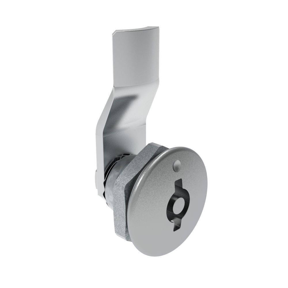 Southco Quarter-Turn Cam Latch, 5 mm Double Bitted Recess, 8mm (.31 in) Grip, Sealed, Zinc Alloy, Chrome Plated, Bright