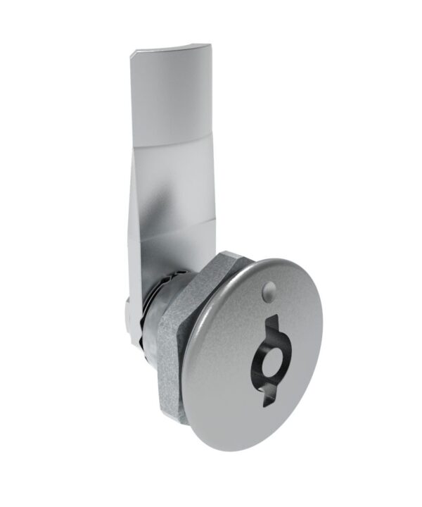 Southco Quarter-Turn Cam Latch, 5 mm Double Bitted Recess, 14mm (.55 in) Grip, Sealed, Zinc Alloy, Chrome Plated, Bright