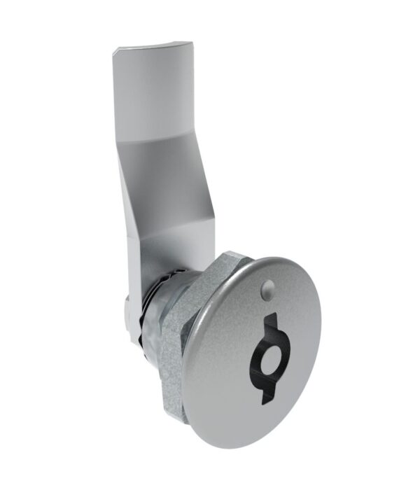 Southco Quarter-Turn Cam Latch, 5 mm Double Bitted Recess, 18mm (.71 in) Grip, Not Sealed, Zinc Alloy, Chrome Plated, Bright