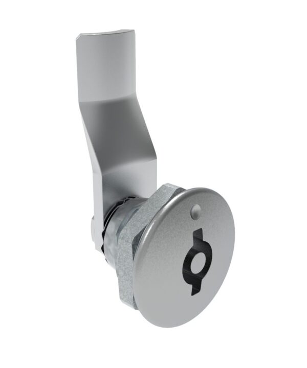 Southco Quarter-Turn Cam Latch, 5 mm Double Bitted Recess, 20mm (.79 in) Grip, Not Sealed, Zinc Alloy, Chrome Plated, Bright