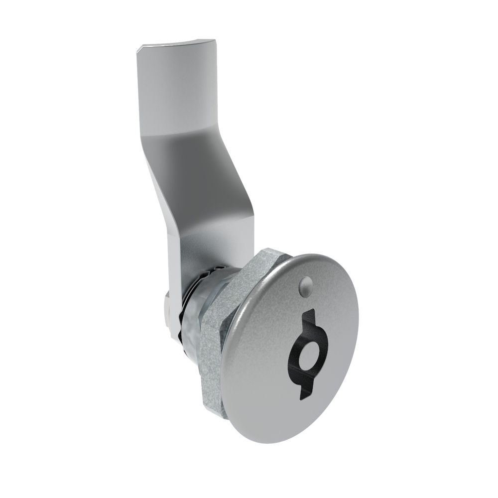 Southco Quarter-Turn Cam Latch, 5 mm Double Bitted Recess, 22mm (.87 in) Grip, Not Sealed, Zinc Alloy, Chrome Plated, Bright