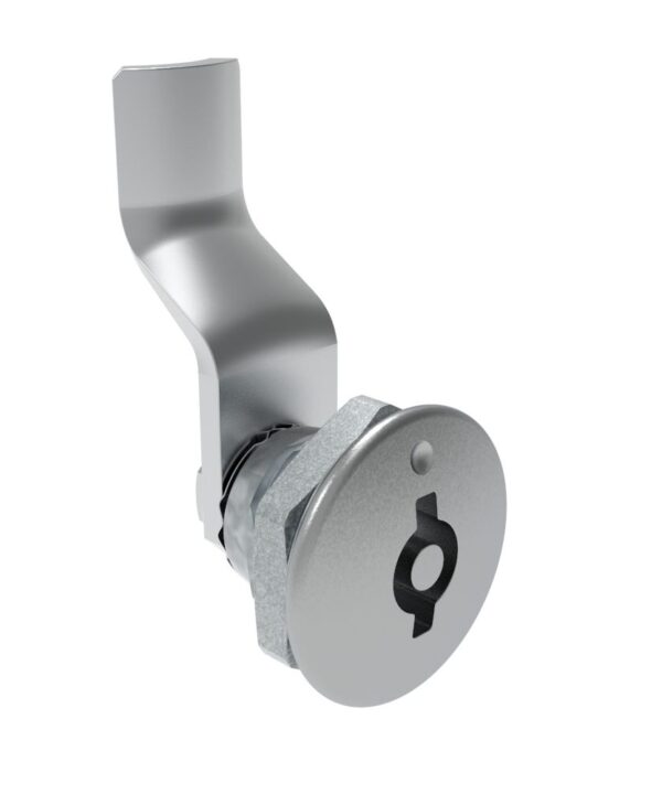 Southco Quarter-Turn Cam Latch, 5 mm Double Bitted Recess, 28mm (1.10 in) Grip, Not Sealed, Zinc Alloy, Chrome Plated, Bright