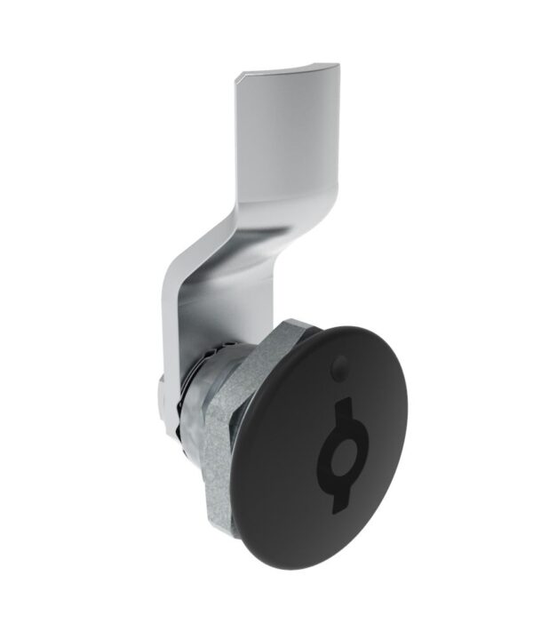 Southco Quarter-Turn Cam Latch, 5 mm Double Bitted Recess, 2mm (.08 in) Grip, Not Sealed, Zinc Alloy, Powder Coat, Black