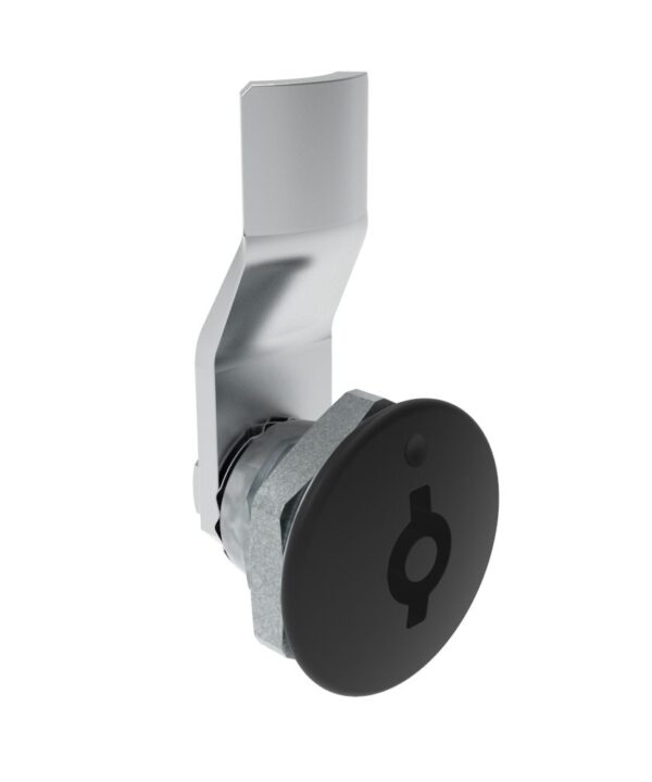 Southco Quarter-Turn Cam Latch, 5 mm Double Bitted Recess, 8mm (.31 in) Grip, Not Sealed, Zinc Alloy, Powder Coat, Black