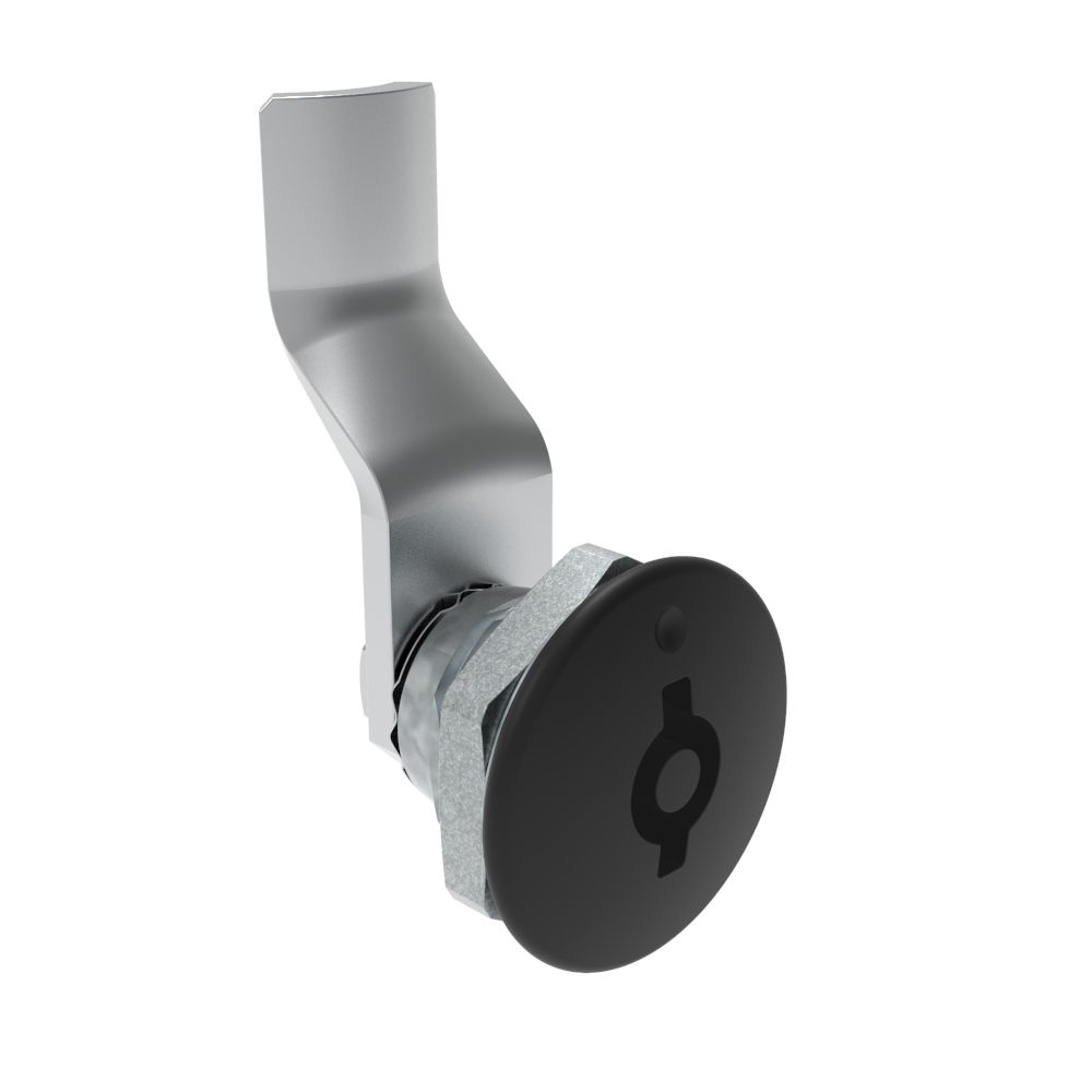 Southco Quarter-Turn Cam Latch, 5 mm Double Bitted Recess, 26mm (1.02 in) Grip, Not Sealed, Zinc Alloy, Powder Coat, Black