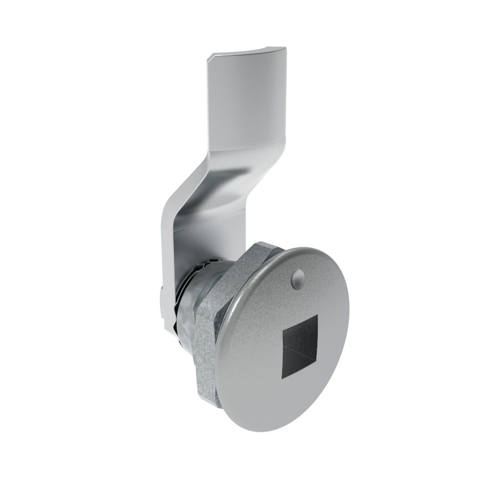 Southco Quarter-Turn Cam Latch, 8 mm Square Recess, 4mm (.16 in) Grip, Not Sealed, Zinc Alloy, Chrome Plated, Bright