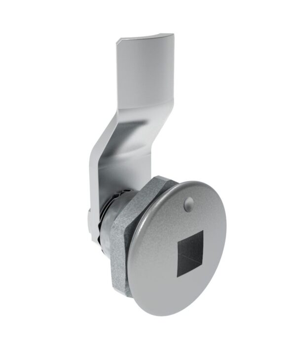 Southco Quarter-Turn Cam Latch, 8 mm Square Recess, 6mm (.24 in) Grip, Sealed, Zinc Alloy, Chrome Plated, Bright