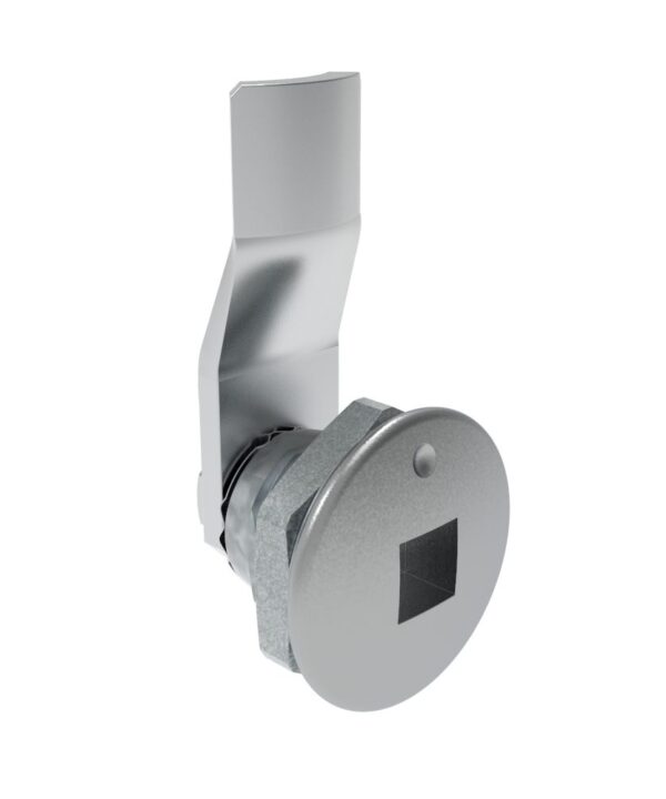 Southco Quarter-Turn Cam Latch, 8 mm Square Recess, 10mm (.39 in) Grip, Not Sealed, Zinc Alloy, Chrome Plated, Bright