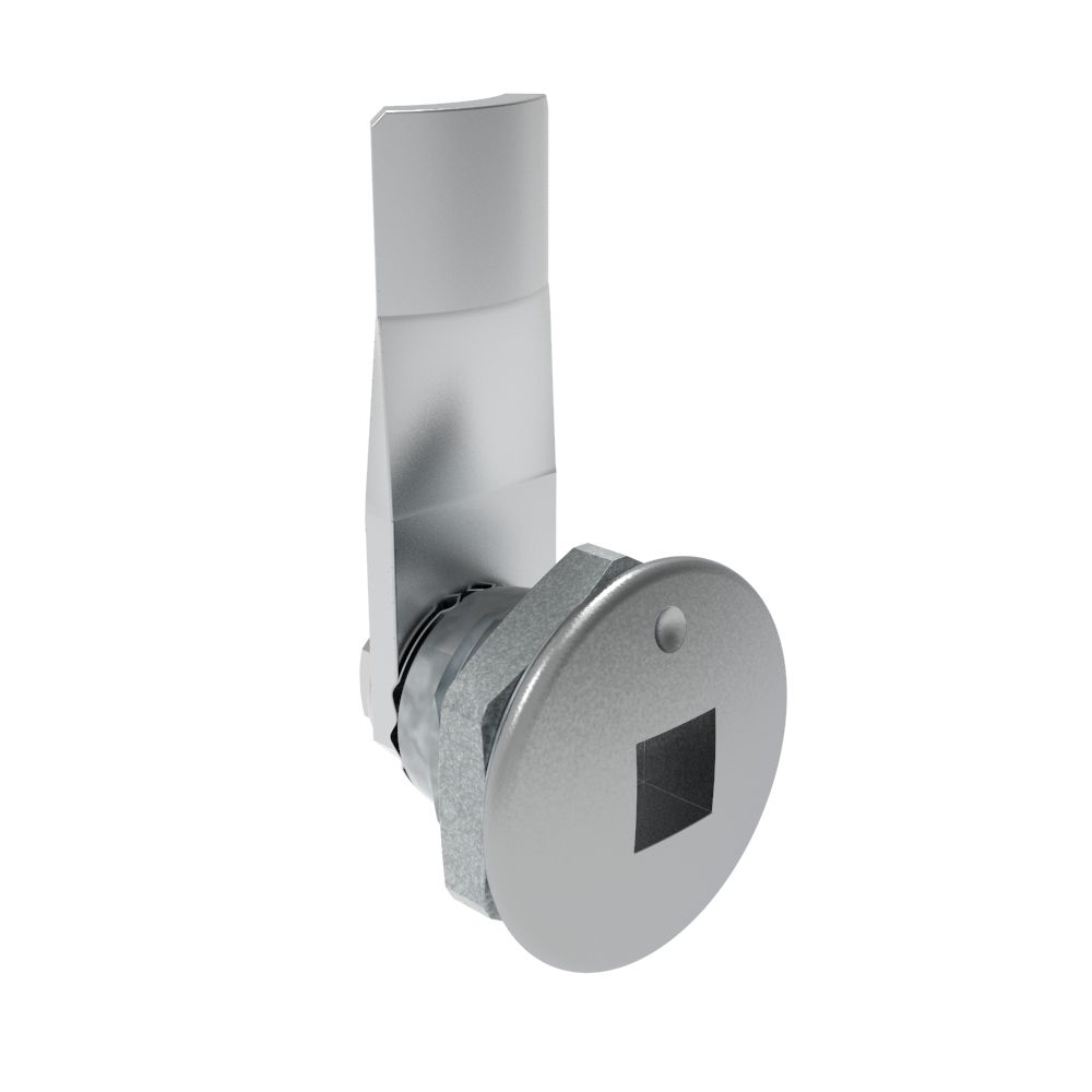 Southco Quarter-Turn Cam Latch, 8 mm Square Recess, 14mm (.55 in) Grip, Not Sealed, Zinc Alloy, Chrome Plated, Bright