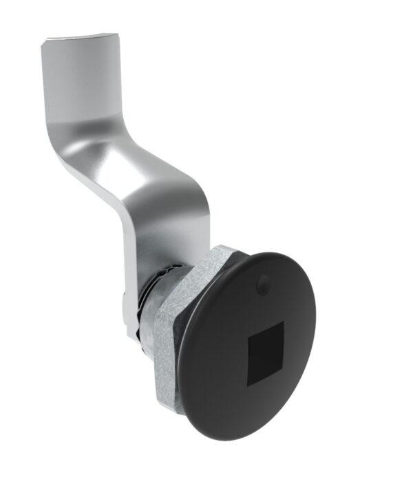 Southco Quarter-Turn Cam Latch, 8 mm Square Recess, 36mm (1.42 in) Grip, Sealed, Zinc Alloy, Powder Coat, Black
