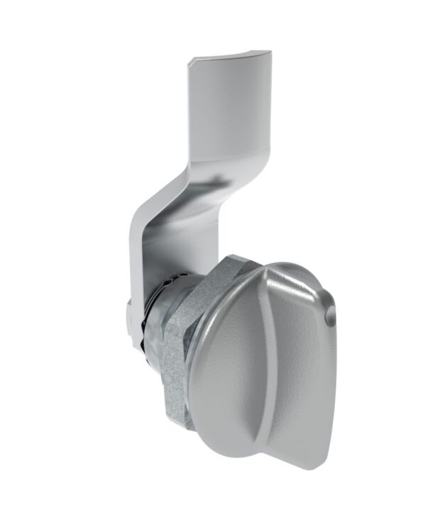 Southco Quarter-Turn Cam Latch, Short wing, 2mm (.08 in) Grip, Not Sealed, Zinc Alloy, Chrome Plated, Bright