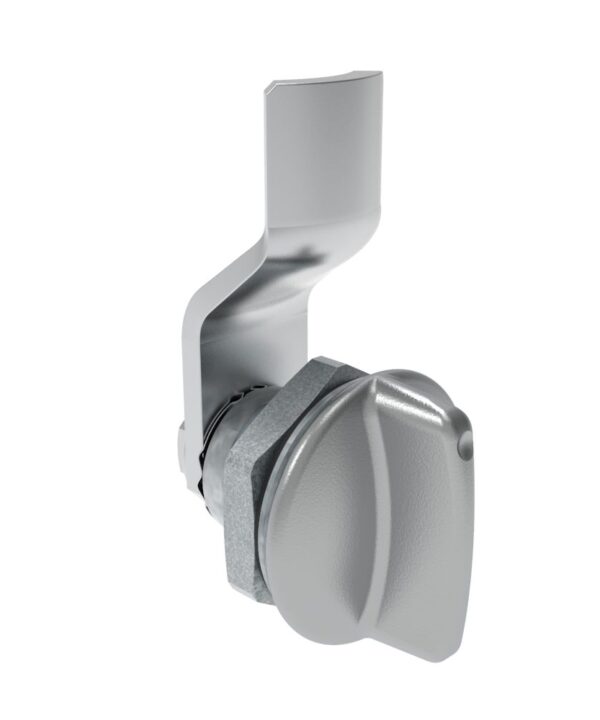 Southco Quarter-Turn Cam Latch, Short wing, 2mm (.08 in) Grip, Sealed, Zinc Alloy, Chrome Plated, Bright