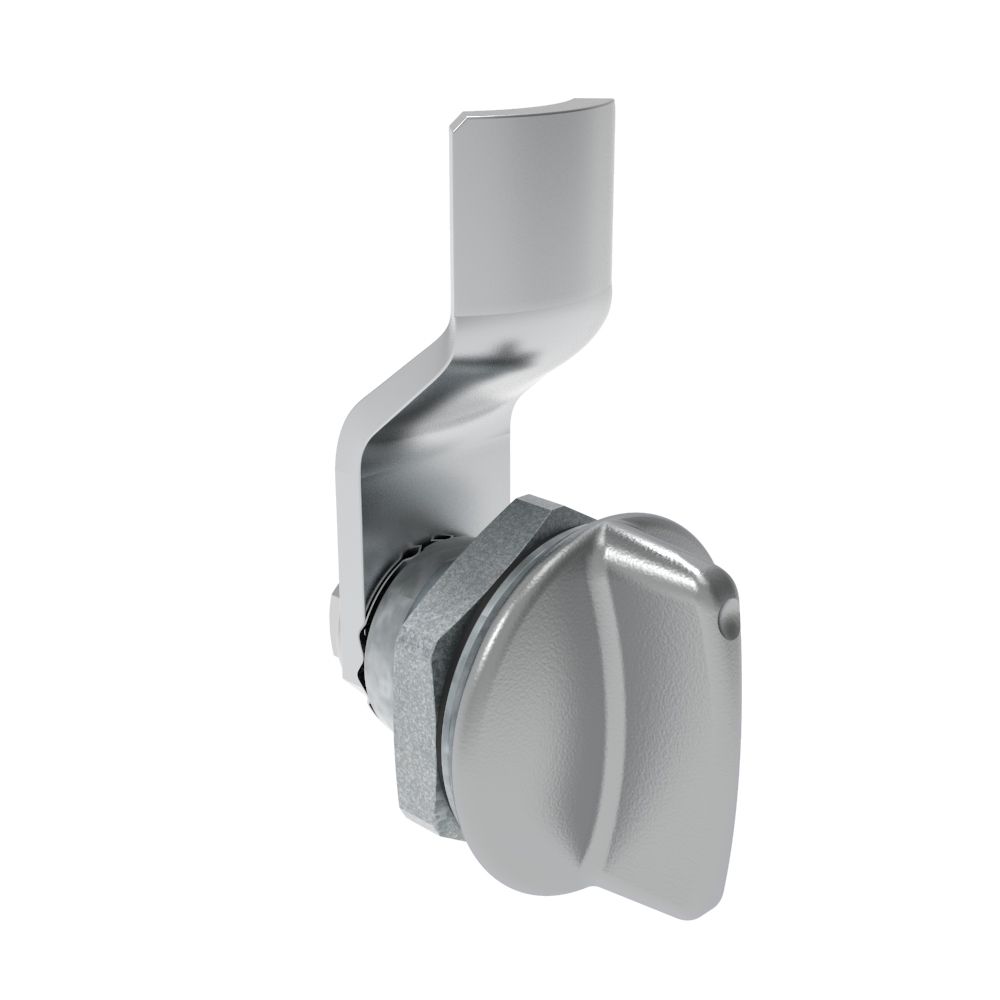 Southco Quarter-Turn Cam Latch, Short wing, 2mm (.08 in) Grip, Sealed, Zinc Alloy, Chrome Plated, Bright