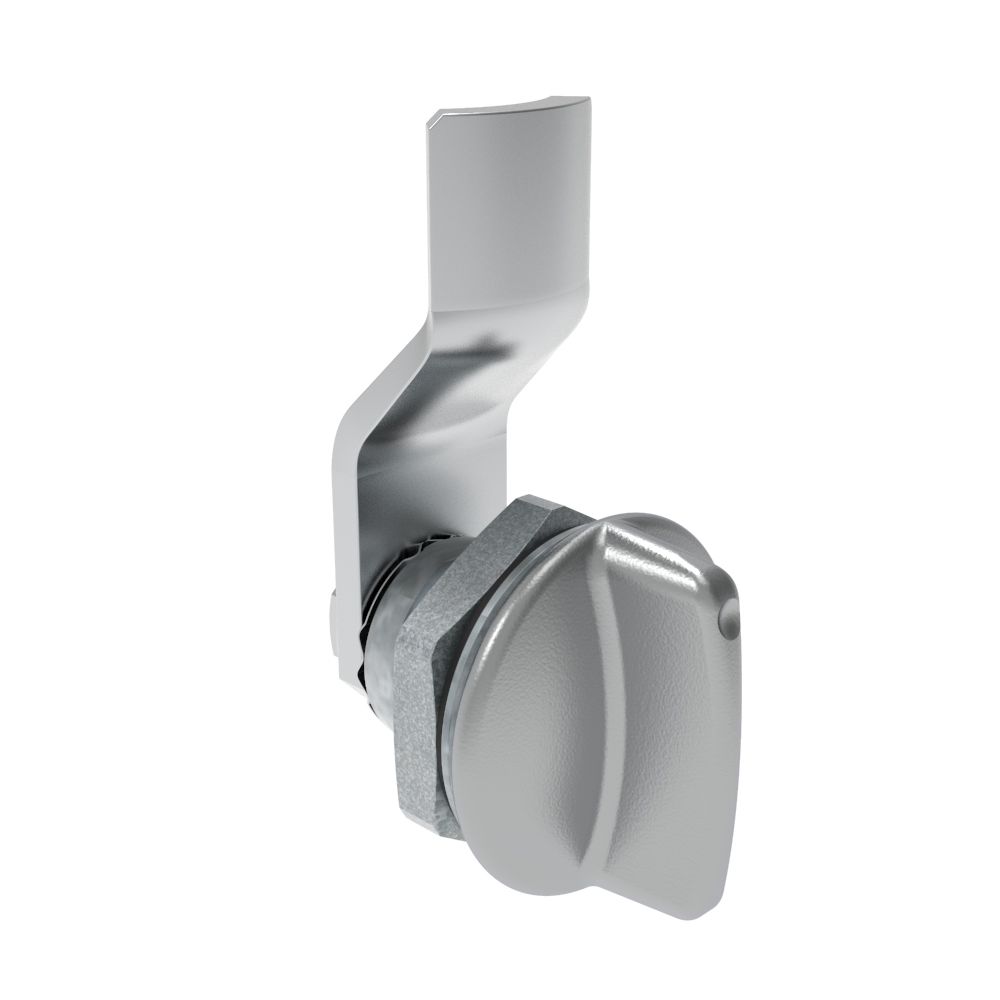 Southco Quarter-Turn Cam Latch, Short wing, 4mm (.16 in) Grip, Sealed, Zinc Alloy, Chrome Plated, Bright