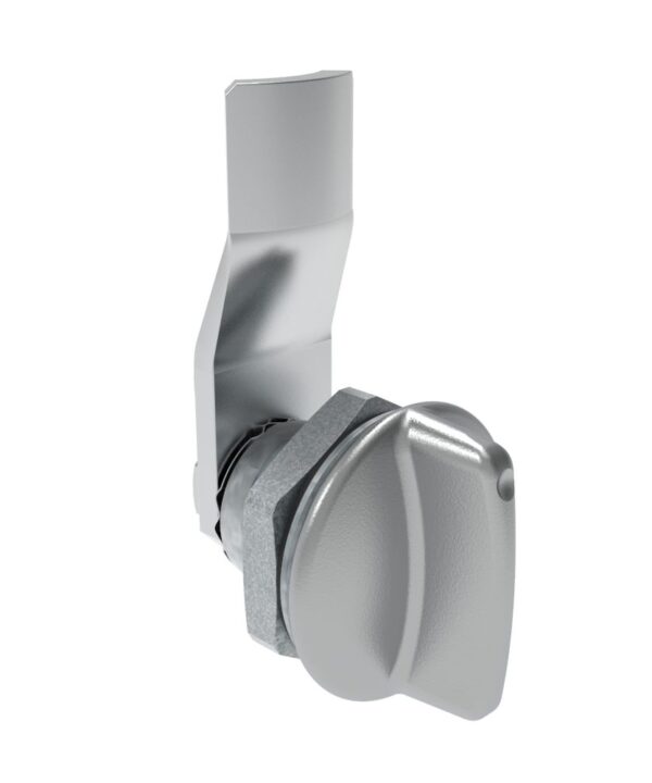 Southco Quarter-Turn Cam Latch, Short wing, 10mm (.39 in) Grip, Sealed, Zinc Alloy, Chrome Plated, Bright