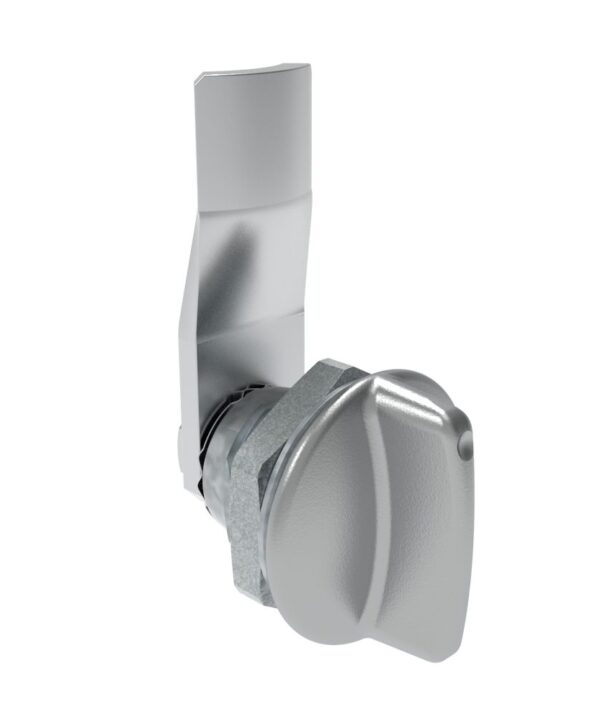 Southco Quarter-Turn Cam Latch, Short wing, 12mm (.47 in) Grip, Not Sealed, Zinc Alloy, Chrome Plated, Bright