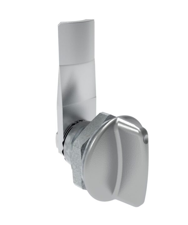 Southco Quarter-Turn Cam Latch, Short wing, 14mm (.55 in) Grip, Not Sealed, Zinc Alloy, Chrome Plated, Bright
