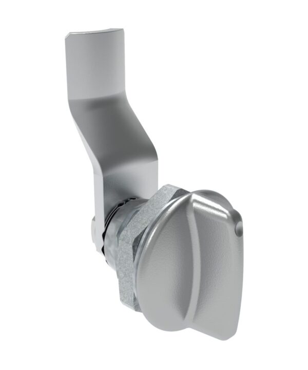 Southco Quarter-Turn Cam Latch, Short wing, 24mm (.94 in) Grip, Not Sealed, Zinc Alloy, Chrome Plated, Bright