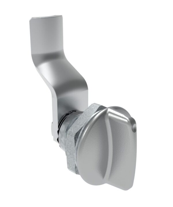 Southco Quarter-Turn Cam Latch, Short wing, 28mm (1.10 in) Grip, Not Sealed, Zinc Alloy, Chrome Plated, Bright