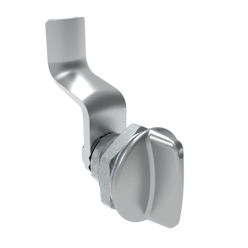 Southco Quarter-Turn Cam Latch, Short wing, 34mm (1.34 in) Grip, Not Sealed, Zinc Alloy, Chrome Plated, Bright