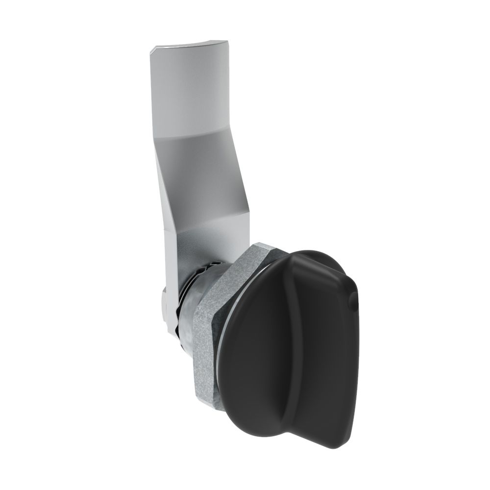 Southco Quarter-Turn Cam Latch, Short wing, 18mm (.71 in) Grip, Sealed, Zinc Alloy, Powder Coat, Black
