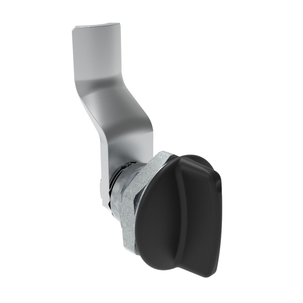 Southco Quarter-Turn Cam Latch, Short wing, 26mm (1.02 in) Grip, Not Sealed, Zinc Alloy, Powder Coat, Black