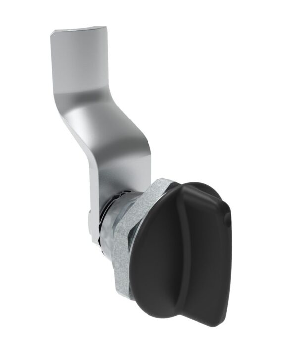 Southco Quarter-Turn Cam Latch, Short wing, 28mm (1.10 in) Grip, Not Sealed, Zinc Alloy, Powder Coat, Black