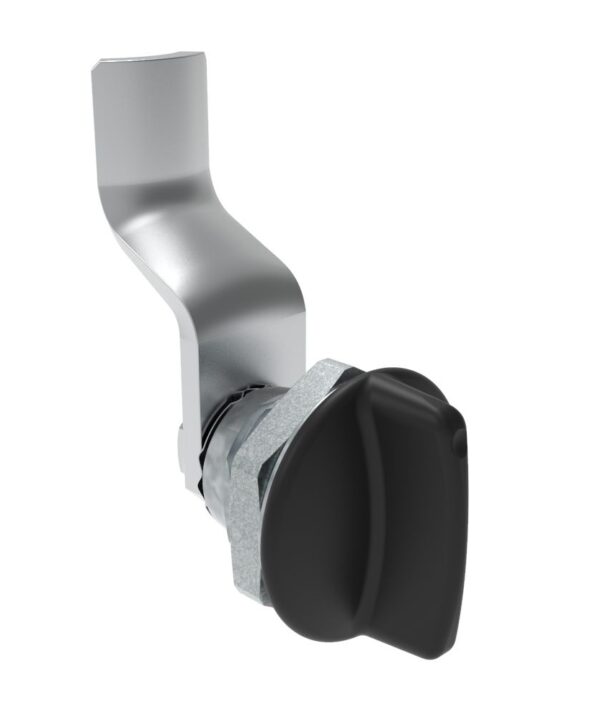 Southco Quarter-Turn Cam Latch, Short wing, 30mm (1.18 in) Grip, Not Sealed, Zinc Alloy, Powder Coat, Black