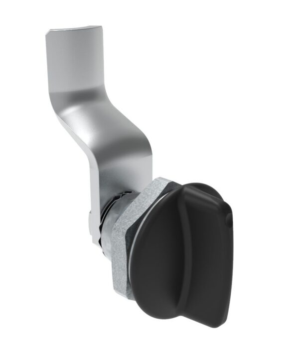 Southco Quarter-Turn Cam Latch, Short wing, 30mm (1.18 in) Grip, Sealed, Zinc Alloy, Powder Coat, Black