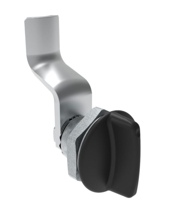 Southco Quarter-Turn Cam Latch, Short wing, 32mm (1.25 in) Grip, Sealed, Zinc Alloy, Powder Coat, Black