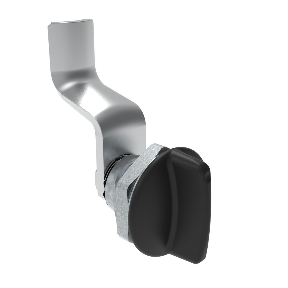 Southco Quarter-Turn Cam Latch, Short wing, 36mm (1.42 in) Grip, Not Sealed, Zinc Alloy, Powder Coat, Black