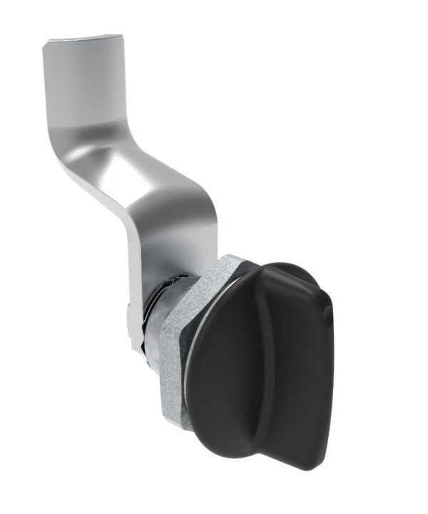 Southco Quarter-Turn Cam Latch, Short wing, 36mm (1.42 in) Grip, Sealed, Zinc Alloy, Powder Coat, Black