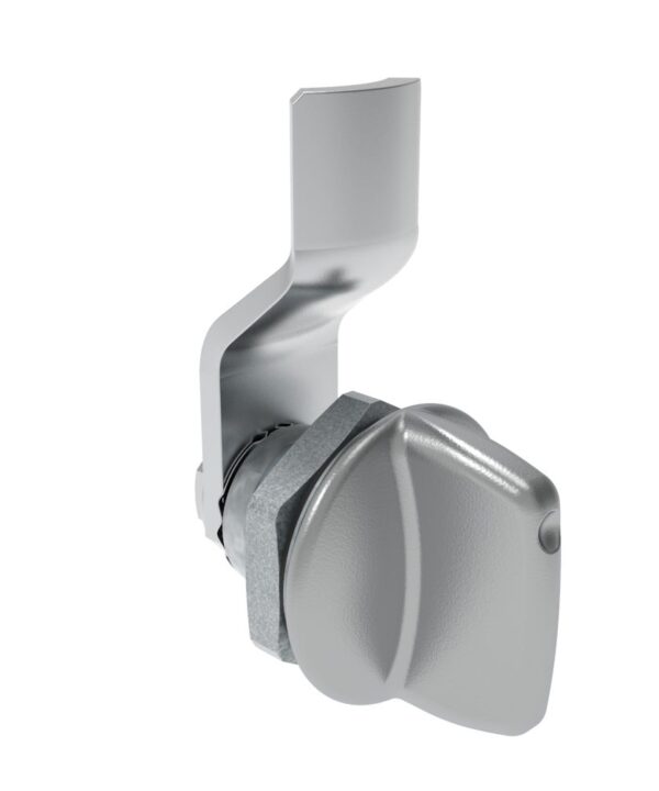 Southco Quarter-Turn Cam Latch, Tall wing, 2mm (.08 in) Grip, Sealed, Zinc Alloy, Chrome Plated, Bright