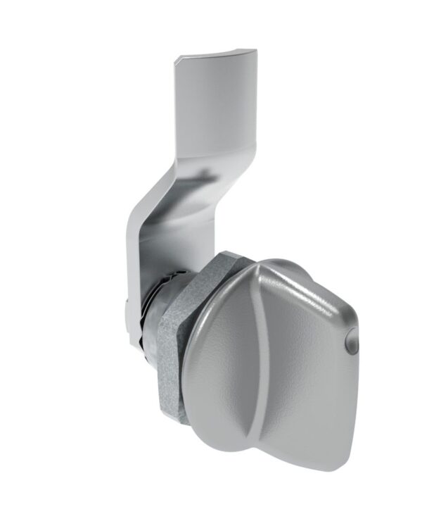 Southco Quarter-Turn Cam Latch, Tall wing, 4mm (.16 in) Grip, Sealed, Zinc Alloy, Chrome Plated, Bright