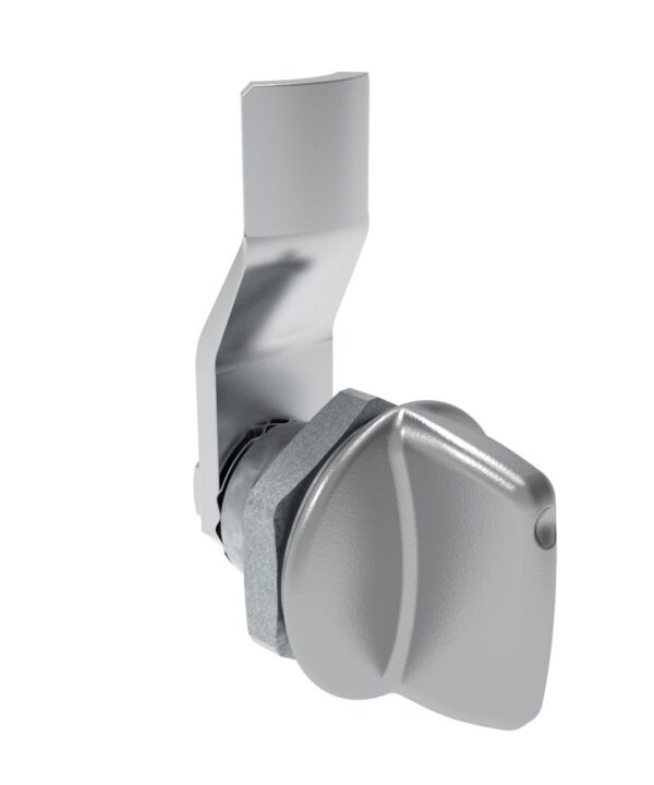 Southco Quarter-Turn Cam Latch, Tall wing, 8mm (.31 in) Grip, Sealed, Zinc Alloy, Chrome Plated, Bright