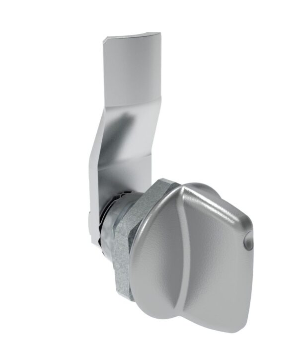 Southco Quarter-Turn Cam Latch, Tall wing, 10mm (.39 in) Grip, Not Sealed, Zinc Alloy, Chrome Plated, Bright