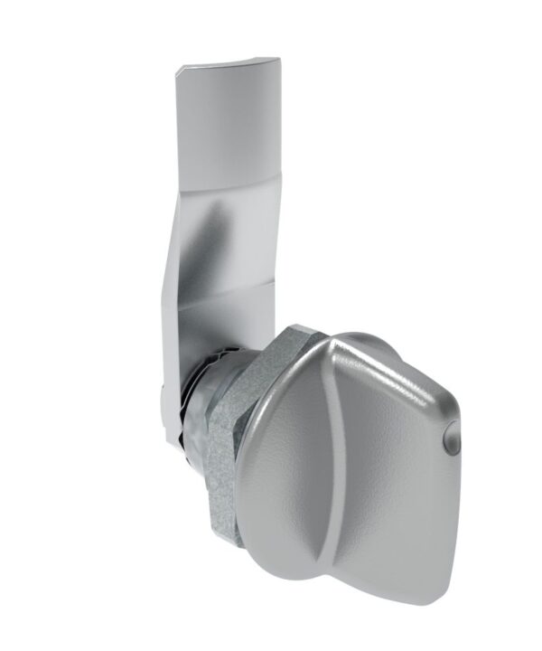 Southco Quarter-Turn Cam Latch, Tall wing, 12mm (.47 in) Grip, Not Sealed, Zinc Alloy, Chrome Plated, Bright