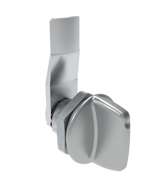 Southco Quarter-Turn Cam Latch, Tall wing, 12mm (.47 in) Grip, Sealed, Zinc Alloy, Chrome Plated, Bright