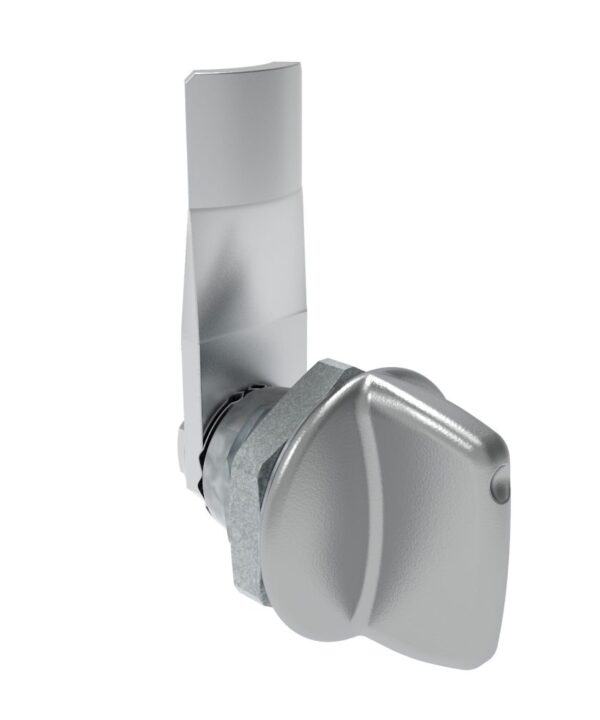 Southco Quarter-Turn Cam Latch, Tall wing, 14mm (.55 in) Grip, Not Sealed, Zinc Alloy, Chrome Plated, Bright