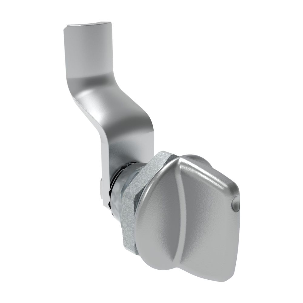 Southco Quarter-Turn Cam Latch, Tall wing, 30mm (1.18 in) Grip, Not Sealed, Zinc Alloy, Chrome Plated, Bright